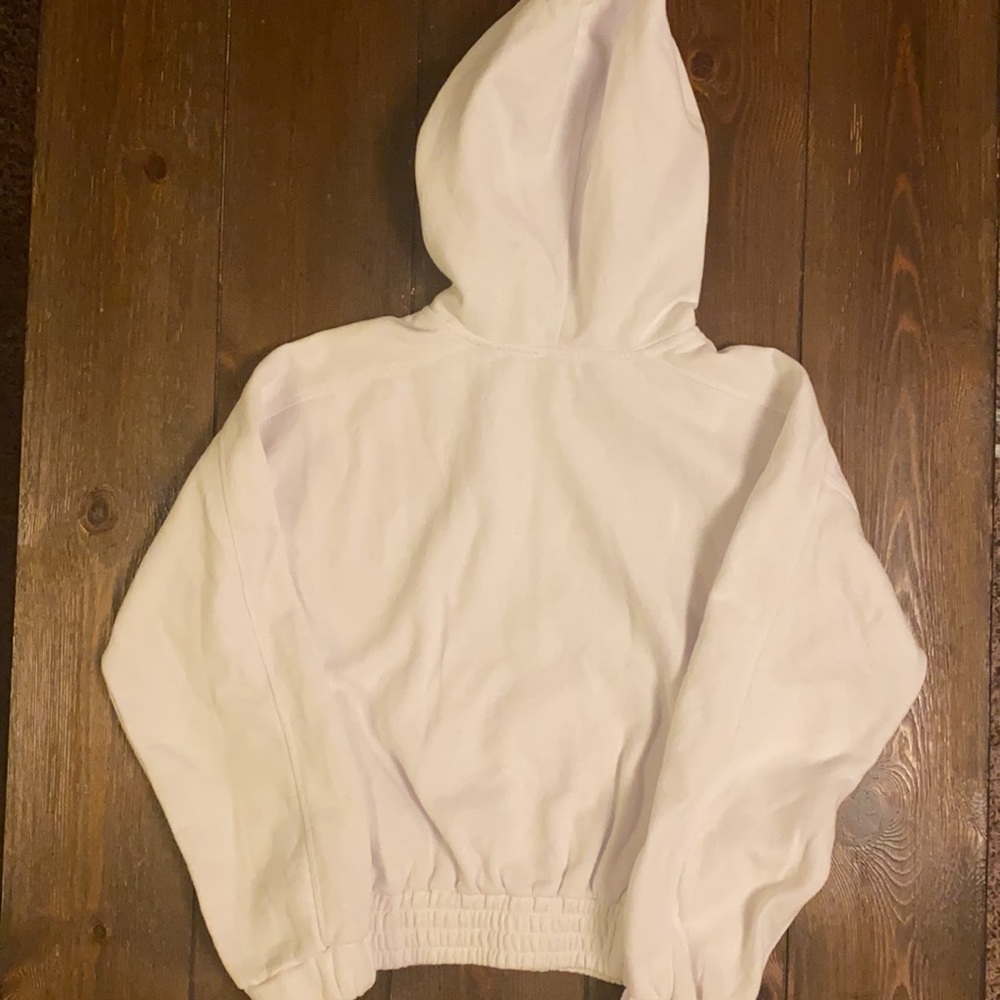 SOLD Free People White Cropped Hoodie - Picture 2 of 5